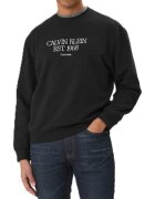 CALVIN KLEIN Мъжка блуза 350TERRY 1968 NYC GRAPHIC CN - Памук - Черна