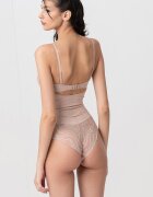 CALVIN KLEIN Оформящо боди с дантела Тъмнобежово