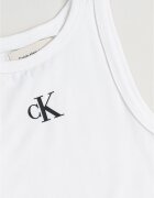 CALVIN KLEIN Памучен топ с лого Бял