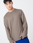 CALVIN KLEIN Памучна блуза Тъмнокафяв
