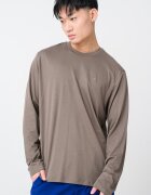 CALVIN KLEIN Памучна блуза Тъмнокафяв