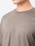 CALVIN KLEIN Памучна блуза Тъмнокафяв