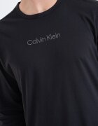 CALVIN KLEIN Памучна пижама с овално деколте Червен/Черен