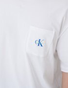 CALVIN KLEIN Памучна тениска с лого Студен бял