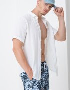 CALVIN KLEIN Плувни шорти на каре Черен/Мръснобял