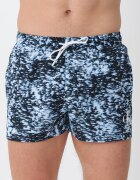 CALVIN KLEIN Плувни шорти на каре Черен/Мръснобял