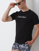 CALVIN KLEIN Плувни шорти на каре Избеляло черно/Мръснобял