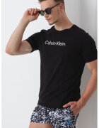 CALVIN KLEIN Плувни шорти на каре - Избеляло черно/Мръснобял
