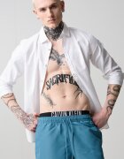 CALVIN KLEIN Плувни шорти с връзка и лого Персийско зелено