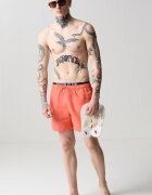 CALVIN KLEIN Плувни шорти с връзка и лого Яркорозово