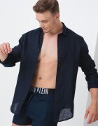 CALVIN KLEIN Плувни шорти с връзки и лого Тъмносин