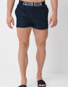 CALVIN KLEIN Плувни шорти с връзки и лого Тъмносин