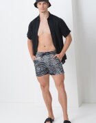 CALVIN KLEIN Плувни шорти с връзки Ултрамарин синьо/Мръснобял
