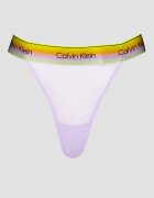 CALVIN KLEIN Полупрозрачна танга с лого Лилав