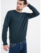 CALVIN KLEIN Пуловер с овално деколте - Тъмнозелен