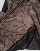 CALVIN KLEIN Раиран шал с ресни Черен/Кафяв