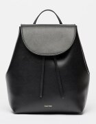 CALVIN KLEIN Раница от еко кожа с капаче Избеляло черно