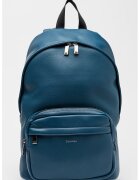 CALVIN KLEIN Раница Raised Round с лого - Петролно синьо