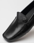 CALVIN KLEIN Равни кожени мокасини Черен