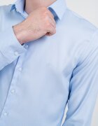 CALVIN KLEIN Риза с остра яка Светлосин