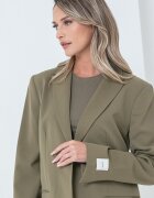 CALVIN KLEIN Сако с цепка на подгъва на гърба Маслинено зелено