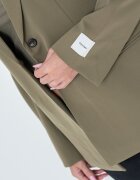 CALVIN KLEIN Сако с цепка на подгъва на гърба Маслинено зелено