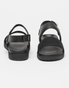 CALVIN KLEIN Сандали от кожа и текстил с каишка с тока Черен