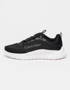 CALVIN KLEIN Скосени спортни обувки от текстил с велур Черен