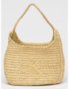 CALVIN KLEIN Сламена чанта за рамо с лого