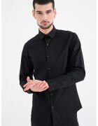 CALVIN KLEIN Слим риза - Черен