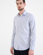 CALVIN KLEIN Слим риза с дълги ръкави Бял/Син