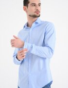 CALVIN KLEIN Слим риза Светлосин