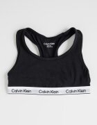 CALVIN KLEIN Спортни бюстиета с лого и изрязан гръб - 2 броя Бял/Черен