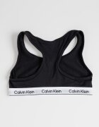 CALVIN KLEIN Спортни бюстиета с лого и изрязан гръб - 2 броя Бял/Черен