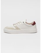 CALVIN KLEIN Спортни обувки Cupsole с велур и връзки - Светло сив/Мръснобял/Тъмновиолетов