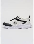 CALVIN KLEIN Спортни обувки под глезена Runner ML Mix II с еластични връзки - Черен/Мръснобял