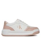CALVIN KLEIN Спортни обувки за момичета - ниски маратонки с връзки - V3A9-82020-1355X134 - бели