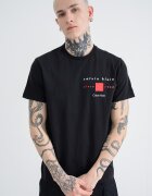 CALVIN KLEIN Стандартна тениска с лого Червен/Черен