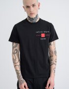 CALVIN KLEIN Стандартна тениска с лого Червен/Черен