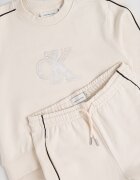 CALVIN KLEIN Суитшърт и панталон с лого Бежов