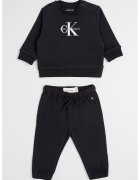 CALVIN KLEIN Суитшърт с органичен памук и спортен панталон - Черен