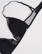 CALVIN KLEIN Сутиен с дантела и триъгълни чашки Черен