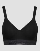 CALVIN KLEIN Сутиен с модал с подплънки и лого Черен