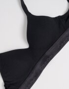 CALVIN KLEIN Сутиен с модал с подплънки и лого Черен