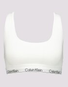 CALVIN KLEIN Сутиен с памук и модал с лого Бял