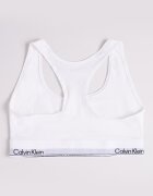CALVIN KLEIN Сутиен с памук и модал с лого Бял