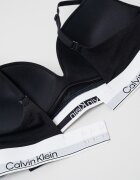 CALVIN KLEIN Сутиен с памук с цели чашки Бял/Черен