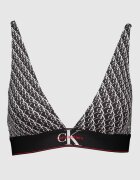 CALVIN KLEIN Сутиен тип бралет с монограм Бял/Черен/Тъмночервен