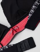 CALVIN KLEIN Сутиен тип бралет с монограм Бял/Черен/Тъмночервен