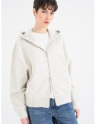 CALVIN KLEIN Свободно худи с цип - Крем